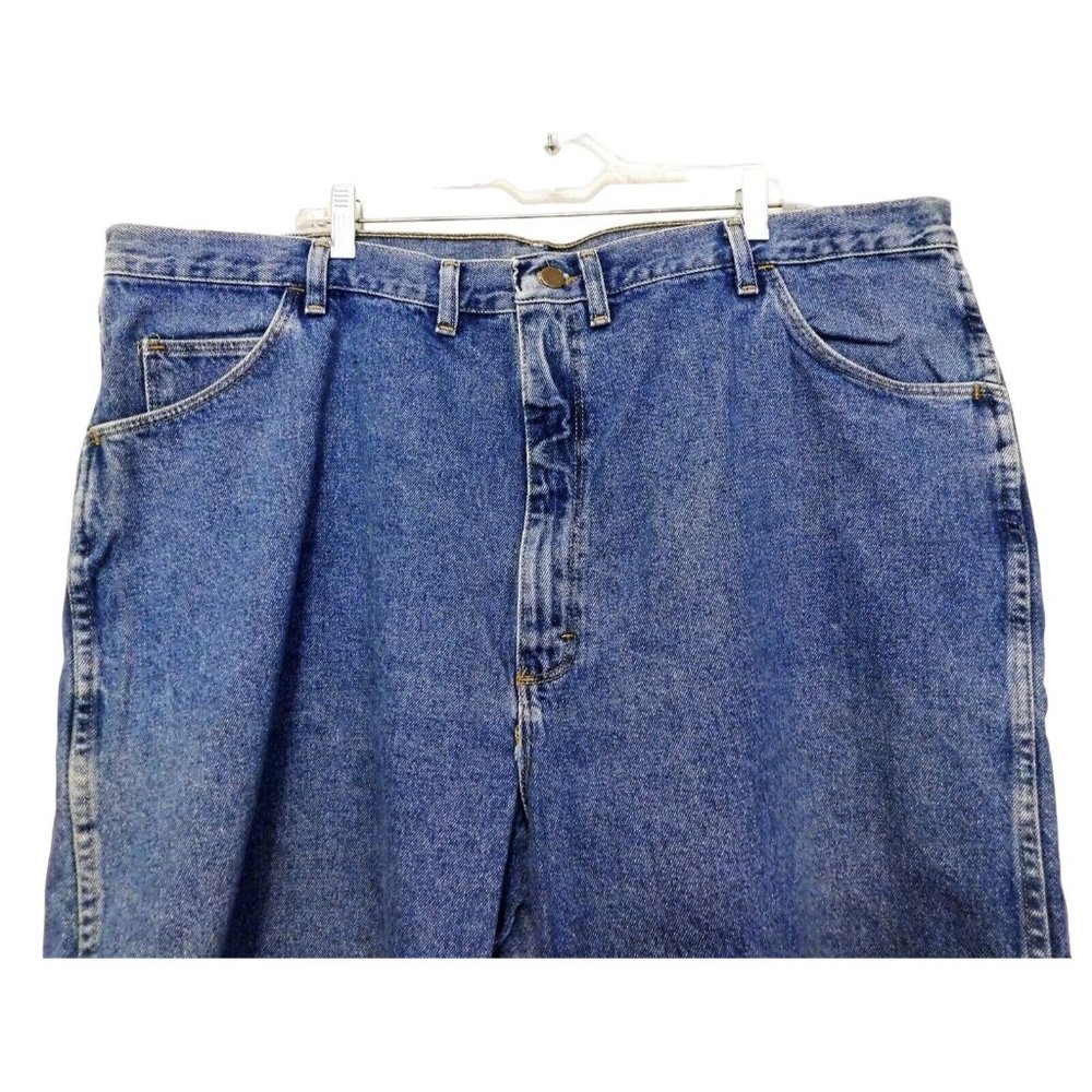 Wrangler Jean Shorts 46 Blue Denim Medium Wash Inseam 9.5 100% Cotton - Picture 4 of 8